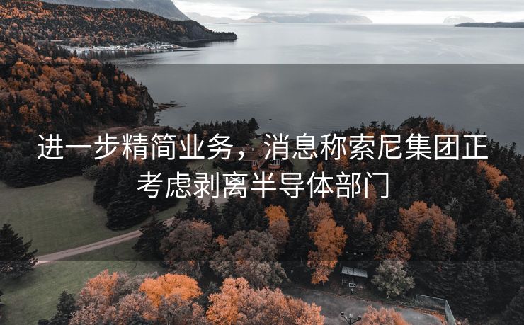 进一步精简业务，消息称索尼集团正考虑剥离半导体部门